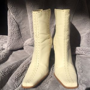 Wedge Boots White/Cream.